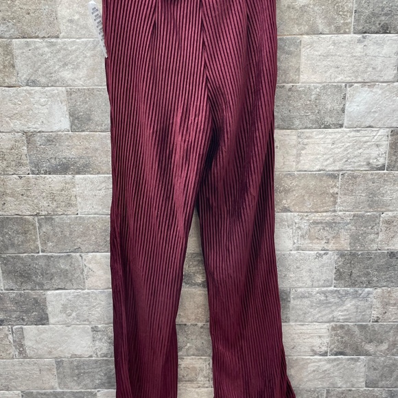 ❤️ URBAN OUTFITTERS SOPHIE CORDUROY FLARE MERLOT RED TROUSER PANTS SIZE 4 NEW - Picture 6 of 8
